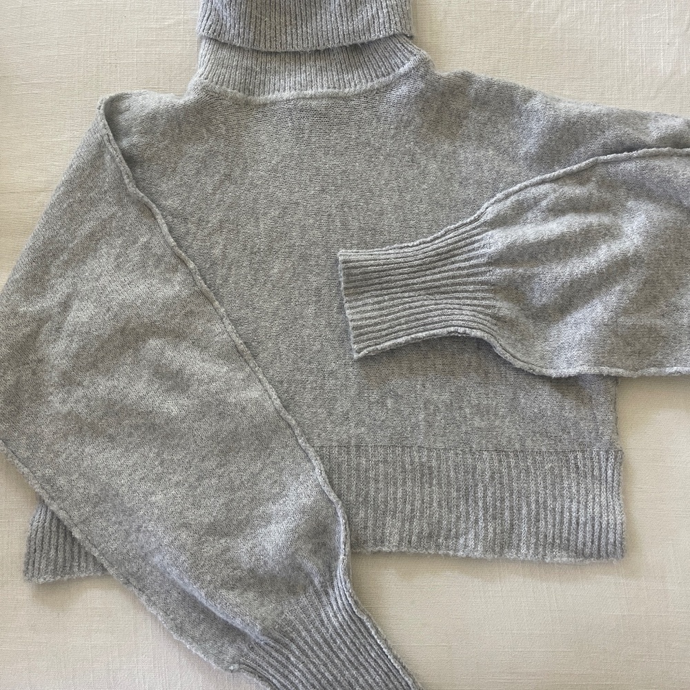 Cropped turtleneck sweater